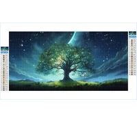 Diamond Painting Albero Della Vita Diamond Painting Adulti Primavera 35x70cm Grandi Dimensioni Pittura Diamante Kit, 5D DIY Diamantini Crystal Art Ricamo a Punto Croce Kits, Decorazioni Casa G1-862