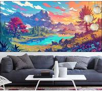 Diamond Painting Albero Diamond Painting Bambina Montagna Pittura Digitale kits,Fai Da Te Pittura Diamante Crystal Art Hobby Creativi Adulti kit Punto Croce Quadri,Decor Regalo Donna 80x220cm LT-182
