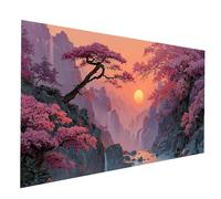 Diamond Painting Albero Diamond Painting by Numbers 100 x 200 cm, Fai Da Te Kit Punto Croce Pittura Diamante Cascata, 5D Diamantini Crystal Art Dipingere Con I Numeri per Decorazioni Casa JXL-10759