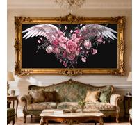 Diamond Painting Ali D'Angelo Diamond Painting Kit Completo 120x50cm Pittura Diamante Bambina Paint By Numbers, DIY Diamantini Crystal Art Mosaico Fai Da Te Pittura per Adulti Regali, Rosa O-124G