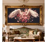 Diamond Painting Ali D'Angelo Diamond Painting Kit Completo 190x80cm Pittura Diamante Bambina Paint By Numbers, DIY Diamantini Crystal Art Mosaico Fai Da Te Pittura per Adulti Regali, Rosa O-212G