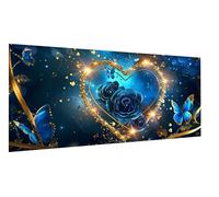 Diamond Painting Amore Diamond Painting Kit Completo Rosa Pittura Diamante, DIY Mosaico Disegni con Perline da Attaccare, Diamantini Crystal Art Kit per Decorazione da Parete, Regalo 50x100cm FD-3584