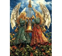 Diamond Painting Angelo, 5D Diamond Painting Kit Completo Ala, Disegni con Perline da Attaccare Kit Pittura Adulti, Fai Da Te Diamantini Crystal Art per Principianti, Decorazione Casa 40x50cm 2-8684