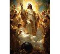 Diamond Painting Angelo, 5D Diamond Painting Kit Completo Cloud, Disegni con Perline da Attaccare Kit Pittura Adulti, Fai Da Te Diamantini Crystal Art per Principianti, Decorazione Casa 50x65cm 1-7430