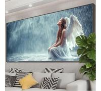 Diamond Painting Angelo Diamond Painting Adulti Grandi Dimensioni Donna, DIY 5D Crystal Art Kit Completo,Pittura Diamante Adulti Ricamo a Punto Croce per Decorazioni Parete Regalo 125x50 cm Z0-356