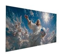Diamond Painting Angelo Diamond Painting by Numbers 70 x 140 CM, Fai Da Te Kit Punto Croce Pittura Diamante Nuvola, 5D Diamantini Crystal Art Dipingere Con I Numeri per Decorazioni Casa JXL-10956
