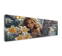 Diamond Painting Angelo Diamond Painting Grandi Dimensioni 150x50 cm Donna Diamantini Crystal Art Kit Completo, DIY Pittura Diamante Ricamo a Punto Croce Quadri con Perline per Decorazioni Casa D0-13