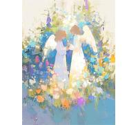 Diamond Painting Angelo Diamond Painting Kit Completo 50x70cm, 2025 DIY Diamantini Crystal Art Bambini Pittura Diamante Giardino, DIY Strass Ricamo a Punto Croce, Hobby Creativi Adulti Regali z227-t