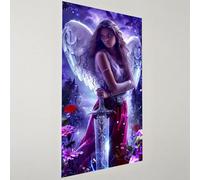 Diamond Painting Angelo Diamond Painting Kit Completo, 5D Pittura Diamante Ala Diamantini Crystal Art Adulti, Disegni con Perline da Attaccare Fai da Te, Decorazioni Parete Regalo 50x100cm G2-1103