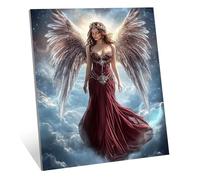 Diamond Painting Angelo Diamond Painting Kit Completo, Elfo Pittura Diamante DIY Strass Ricamo a Punto Diamantini Crystal Art Passatempo per Adulti Bambina, Decorazioni per Casa Regali 70x50 cm H-8536