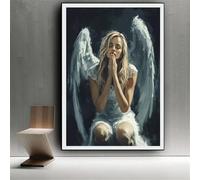 Diamond Painting Angelo Diamond Painting Kit Completo Mancare 5D Diamantini Crystal Art Pittura Diamante Adulti DIY Quadri Con Perline, Pittura Diamante Bambina per Decorazioni Casa, 50x70cm 0z-863