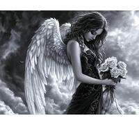 Diamond Painting Angelo Diamond Painting Kit Completo Ragazza Pittura Diamante Kit Completo, Fai Da Te Passatempo per Adulti Set Strass Diamantini Crystal Art per Decorazione Della 40x50cm, Model189