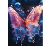 Diamond Painting Animale Diamond Painting Adulti, Pittura Diamante Farfalla Diamantini Crystal Art 5D DIY Strass Ricamo a Punto Croce Artigianale Kit per Decorazioni Casa Parete 25x35 cm -wyl25068N