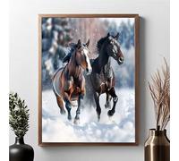 Diamond Painting Animale, Diamond Painting Kit Completo Cavallo Pittura Diamante Bambina e Adulti, Diamantini Crystal Art Kit Mosaico, Hobby Creativi Adulti per Decorazione, Regalo 40x50cm JPF R-0