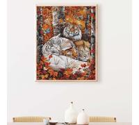 Diamond Painting Animale Diamond Painting Kit Completo Gatto Diamante Crystal Art 5D DIY Pittura Diamante Strass Ricamo a Punto Croce Pittura Kit per Decorazione da Parete, Regalo 40x50 cm PJY9 I-R