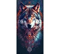 Diamond Painting Animali Lupi, Diamond Painting Kit Completo, Pittura Diamante Bambina e Adulti, Diamantini Crystal Art kit Mosaico, Regalo Hobby Creativi Adulti, Decor per Casa e Pareti 80x160cm Q201