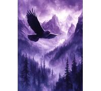 Diamond Painting Aquila Pittura Diamante Montagna Diamond Painting Adulti, Diamantini Crystal Art 5D DIY Strass Ricamo a Punto Croce Artigianale per Decorazioni Casa, Regalo Donna 60x80cm -bby2507AX