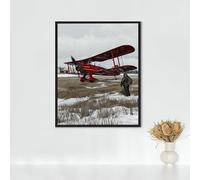 Diamond Painting Architettura, Diamond Painting Erwachsene Aereo Bastelset, DIY Diamant Malerei Runder Vollbohrer Diamanten Kinder Malerei Stickerei Kreuzstich Dekoration, Geschenk 80x100 cm PJY9 D-U