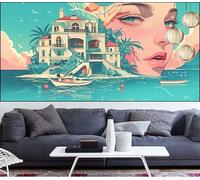 Diamond Painting Astratto Diamond Painting Bambina Bellezza Pittura Digitale kits,Fai Da Te Pittura Diamante Crystal Art Hobby Creativi Adulti kit Punto Croce Quadri,Decor Regalo Donna 30x60cm LT-206