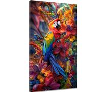 Diamond Painting Astratto Diamond Painting Kit Completo, DIY Hobby Creativi Adulti Pittura Diamante Strass Mosaico Kit per Bambini Principianti, Decorazioni Casa Parete, Pappagallo 60x120 cm c-1276