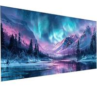 Diamond Painting Aurora 5D Pittura Diamante Painting Adulti kit Completo Accessori Albero DIY Diamantini Crystal Art Bambini Mosaico Ricamo Pittura a Diamond per Decorazioni Casa Parete 20x40cm S-117