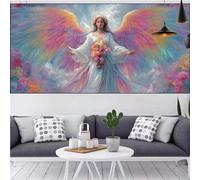 Diamond Painting Bambina Angelo Diamante Painting Principiante Kit Fiore,5D DIY Strass Diamantini Crystal Art Mosaico RicamoTela Cross Stitch Adulti Artigianale kit,Decor Regalo Uomo 40x80cm CQ-788
