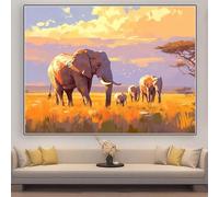 Diamond Painting Bambina Elefante Diamond Painting Grandi Dimensioni 30x20cm,2025 Diamantini Crystal Art Disegni con Perline da Attaccare DIY 5D Pittura a Diamante Strass Decorazione Africa zhad513
