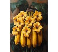 Diamond Painting Banana Pittura Diamante Flower Diamond Painting Adulti, Diamantini Crystal Art 5D DIY Strass Ricamo a Punto Croce Artigianale per Decorazioni Casa, Regalo Donna 100x135 cm -bby2507P9