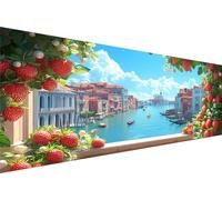 Diamond Painting Barca Diamond Painting Adulti 50x100cm,Pittura Diamante Architettura Quadri Perline Diamantini Crystal Art Kit,5d Fai Da Te Ricamo Strass Pittura Camera Letto Decorazione Parete Q1-5