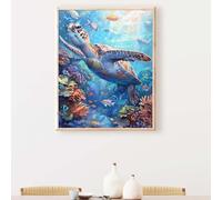 Diamond Painting Blu Diamond Painting Kit Completo Casa Diamante Crystal Art 5D DIY Pittura Diamante Strass Ricamo a Punto Croce Pittura Kit per Decorazione da Parete di Casa, Regalo 90x120cm PJY8 F-C