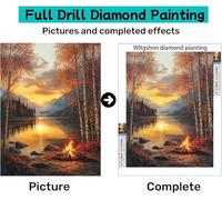 Diamond Painting Boschi Paesaggi Diamond Painting Adulti, DIY Bambini Principianti Diamanti 5D Mosaico Creativo Cristallo Arte Accessori, per Casa Pareti Decorativi Donne Festa Regali 80x110cm w-649
