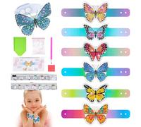 Diamond Painting - Braccialetti a farfalla per bambini, fai da te per ragazzi e ragazze, regali fatti in casa, compleanni, Pasqua e occasioni speciali, kit fai da te per bambini dai 5 ai 12 anni
