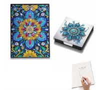 Diamond Painting Bundle for Adults, 2 in 1 Craft Set Includes A5 Diamond Art Journal Notebook + Sticky Note Holder with 160 Sheets, 5D Gem Art Supplies for Office Desk, Gift for Craft Lovers