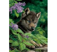 Diamond Painting Cane Diamond Painting Adulti, Pittura Diamante Animale Diamantini Crystal Art 5D DIY Strass Ricamo a Punto Croce Artigianale Kit per Decorazioni Casa Parete 20x30 cm -wyl2506K2