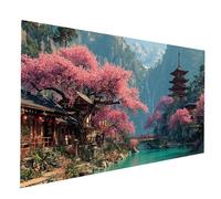 Diamond Painting Cascata Diamond Painting by Numbers 90x180cm, Fai Da Te Kit Punto Croce Pittura Diamante Architettura, 5D Diamantini Crystal Art Dipingere Con I Numeri per Decorazioni Casa JXL-10658