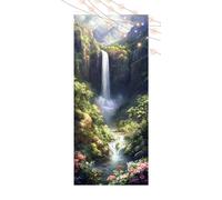 Diamond Painting Cascata, Diamond Painting Kit Completo 100x200cm, DIY Grandi Dipingere con i Numeri Adulti Paesaggio, 5D Strass Ricamo a Punto Croce Quadri Diamantini Crystal Art, Casa Regalo T1316