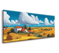 Diamond Painting Cascata Diamond Painting Kit Completo Campo di Grano Pittura Diamante, 5D Diamantini Crystal Art Pittura Kit, DIY Strass Ricamo a Punto Croce Kit, Decorazioni Casa, 60x120cm -zg8K4