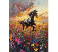 Diamond Painting Cavallo Diamond Painting Adulti, Pittura Diamante Animale Diamantini Crystal Art 5D DIY Strass Ricamo a Punto Croce Artigianale Kit per Decorazioni Casa Parete 30x40cm -wyl2506N2