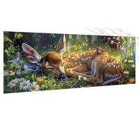 Diamond Painting Cervo, Diamond Painting Adulti Foresta, DIY Diamantini Crystal Art Kits, Diamante Cristallo Pittura Digitale Arte Strass Ricamo, Grandi Decorazione per Casa e Pareti 30x70cm T571