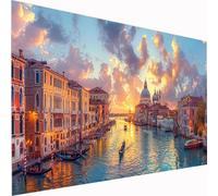 Diamond Painting Cielo Diamond Painting Kit Completo Barca 5D Grande Pittura a Diamante, DIY Kit Pittura Diamante Ricamo Diamante Piazza Completo per Decorazione Casa, Idea Regalo 40x80cm Z1-337
