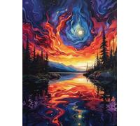Diamond Painting Cielo Stellato Diamond Painting Adulti, Pittura Diamante Foresta Diamantini Crystal Art 5D DIY Strass Ricamo a Punto Croce Artigianale Kit per Decorazioni Casa 35X50Cm -wyl2506XQ