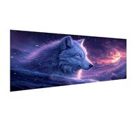 Diamond Painting Cielo stellato Diamond Painting Kit Completo Accessori, 5D Pittura Diamante Lupo Diamantini Crystal Art Bambini, Disegni con Perline da Attaccare, Decorativo Parete 20x10cm X2-22