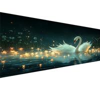Diamond Painting Cigno Diamond Painting Adulti 40x90cm,Pittura Diamante Superficie Del Lago Quadri Perline Diamantini Crystal Art Kits,5d Fai Da Te Strass Pittura Camera Decorazione Parete Q1-101
