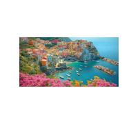 Diamond Painting Cinque Terre Strass Dipingere con i Numeri Adulti Paesaggio, Diamond Painting con Tele per Dipingere 140 x 70 Cm, Diamante Quadri da Dipingere Numerati per Decorazioni Casa 2509-2348
