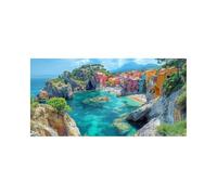 Diamond Painting Cinque Terre Strass Dipingere con i Numeri Adulti Paesaggio, Diamond Painting con Tele per Dipingere 140 x 70 Cm, Diamante Quadri da Dipingere Numerati per Decorazioni Casa 2509-2360