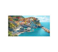 Diamond Painting Cinque Terre Strass Dipingere con i Numeri Adulti Vista mare, Diamond Painting con Tele per Dipingere 100 x 50 Cm, Diamante Quadri da Dipingere Numerati per Decorazioni Casa 2509-2352