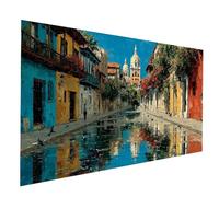 Diamond Painting Città Diamond Painting by Numbers 40x80CM, Fai Da Te Kit Punto Croce Pittura Diamante Paesaggio, 5D Diamantini Crystal Art Dipingere Con I Numeri per Decorazioni Casa, Regalo JXL-8933