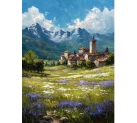 Diamond Painting città montagna Kit Completo, DIY 5D Diamantini Art Ricamo, Adulti Per Principianti Bambini Decorazione Casa, Per Pittura Diamante Mosaico, Craft Regalo Compleanno 40x50cm H727