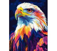 Diamond Painting colore aquila, Diamond Painting Kit Completo per Adulti e Bambini, Mosaico Diamante Fai Da Te per Decorazione Regali, Pittura Diamanti per gli Amanti dell'Arte Creativa 80x110cm 0j-59