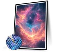 Diamond Painting Colore Diamond Painting Kit Completo Cielo Stellato 5D Pittura Diamante 60x90 Diamantini Crystal Art Manualidades Adultos DIY Rotondo Full Drill Pittura Diamante Gem Art Kits N-602